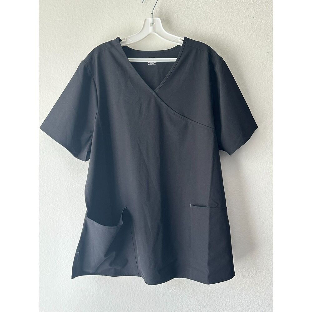 New Black Women's Scrubs Top XL